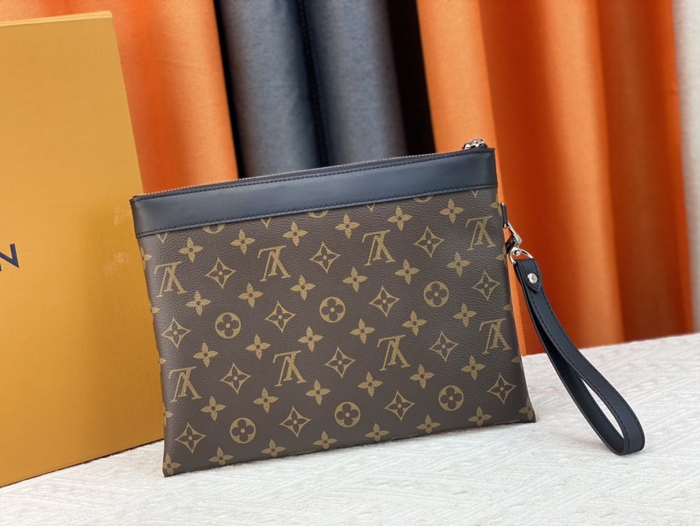 M81848 M81569 M82079 Exclusive! From Louis Vuitton's late 2022 Room with a View collection, the To-Go clutch is a poetic sunrise on Monogram Eclipse canvas, with floating clouds spelling out the LV logo and a vision of a