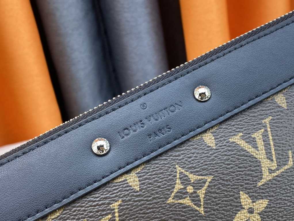 M81848 M81569 M82079 Exclusive! From Louis Vuitton's late 2022 Room with a View collection, the To-Go clutch is a poetic sunrise on Monogram Eclipse canvas, with floating clouds spelling out the LV logo and a vision of a