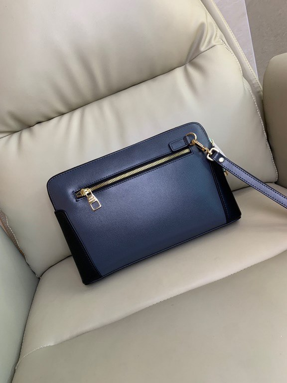 Top counter rats high-end goods 2023 latest hot models LV double zipper password lock imported head layer cowhide clutch bag hot models a large number of shipments, clamoring counter goods   top original single goods   p