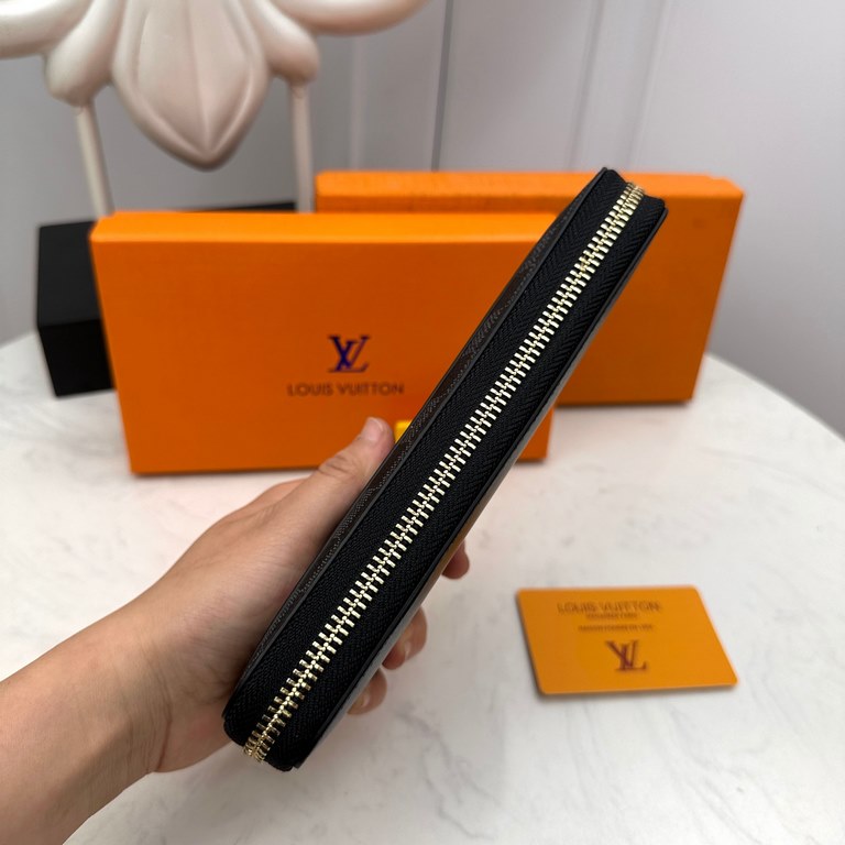 () [Original] LV Louis Vuitton  [Model] 666081 small wallet [Size] 19-10-2.5cm [Color] black High-end quality (original authentic) [Material] Louis Vuitton Counter OEM classic  original imported   cowhide  authentic impo