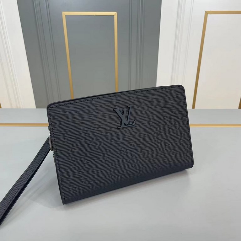 The original official network original single goods [love] LV original single authentic new counter with the same high-end men's casual clutch   workmanship is super refined and elegant. With imported raw materials cowhi