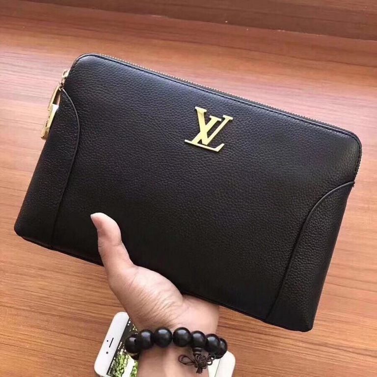 Latest 2021 Launch   Luxury [LV]  Men's Clutch, Platinum in Selected Leather - High-grade Imported Cowhide Leather, Imported Cowhide Leather Lining Design  Uniform Alignment [Bolt] Oversized Internal Space [Bolt] Unique 