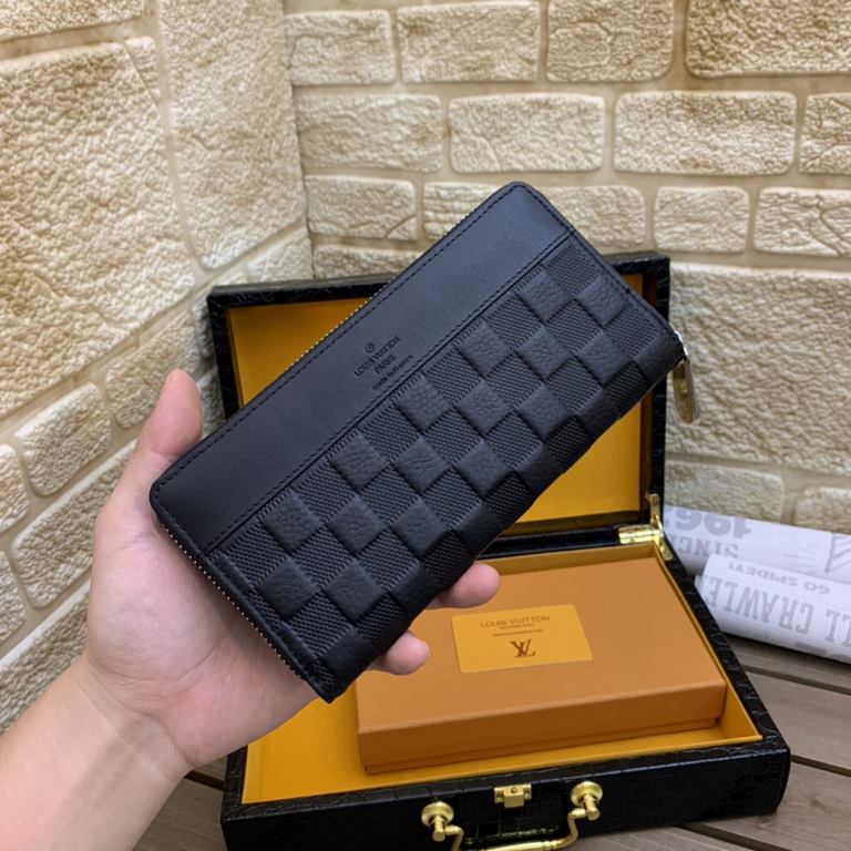 () [Original] LV Louis Vuitton  [Model] 666069 small wallet [Size] 19-10-2.5cm [Color] black high-end quality (original authentic) [Material] LV Louis Vuitton counter purchases classic  the original imported   cowhide  a