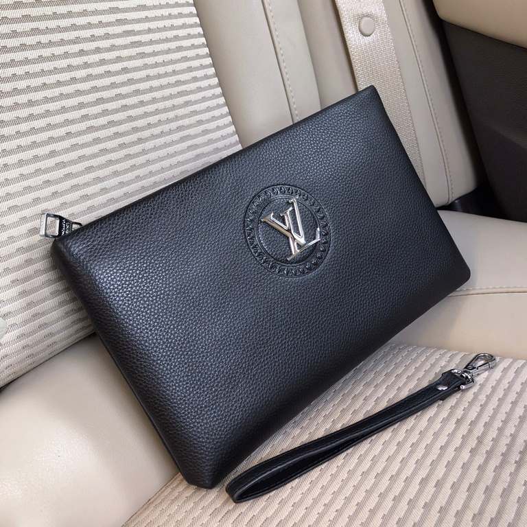 秘秘 [LV 823-10 clutch bag]    European original single water goods handbag, heavy to create a new channel goods   vibrant   ideal for men's   the original hardware  LOGO is clear and unparalleled   top Original head layer