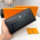 () [Original] LV Louis Vuitton  [Model] 666091 Small Wallet [Size] 19-10-2.5cm [Color] Black High-end quality (original authentic) [Material] Louis Vuitton Counter OEM Classic  Original imported   cowhide  Authentic impo