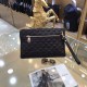 Louis Vuitton (Louis Vuitton   3233-7)  New multi-compartment clutch  Smooth leather trim and spacious interior, the perfect combination of luxury and practicality  LV  Men's Collection  Black Leather Stunning Luxury Syn