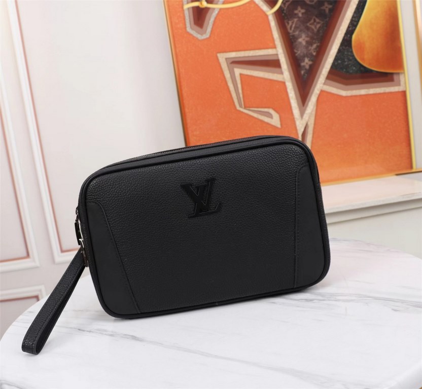 LV home top original single men's handbag Italian imported cattle Using imported equipment    lines are clear European ZP synchronization original single hardware accessories Removable leather wrist strap Imported enviro