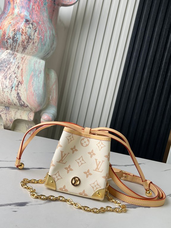 【Top Original Exclusive Actual】M83227 White Color M82885 Mini Bucket Bag Burnt Wheat Bags Series Online Only Handbags M82885 Yellow Yellow (Burnt Wheat Bags) Modern and sophisticated Noepers presented in Monogram Reverse