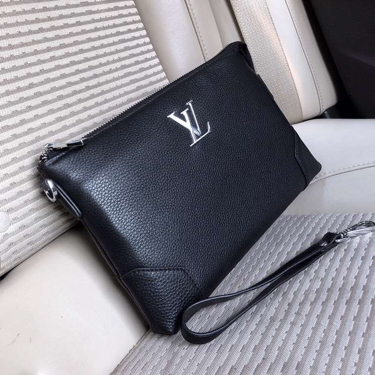 秘秘 [LV 133-2 clutch bag]   [color] European original single water goods handbag, heavy to create a new channel goods   Energetic   Ideal for men's   Original hardware  LOGO clear as day   Top original head layer cowhide 