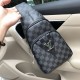 So many people looking at the bag!  LV is not good to sell turn the picture know. Newest 2020 Launched Men's Chest Bag, Selected Leather - High-grade Imported Cowhide Leather, Imported Lining Design  Uniform alignment [B