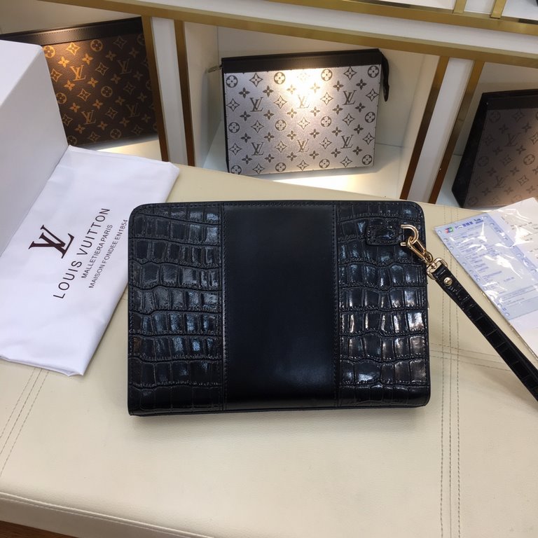 The original official network Model 66432-4 # original single goods [love] LV original single authentic new counter with the same high-end men's casual clutch   workmanship super refined and elegant. Equipped with import