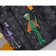 [LV 9048 duffel bag]     doll  embroidered Christopher small duffel bag in Damier Graphite canvas. Printed with the brand's logo in colorful interwoven letters. Menswear Artistic Director Virgil Abloh's new colorful inte