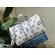 lv2023 Paris Early Autumn Women's Travel Bag, G10916, 41416, 50cm, arrived.23FW women's series, the summer atmosphere in the lv spring new bag inside to get fully embodied, creamy white leather and aqua blue, purple prin