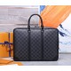 TOP ORIGINAL EXCLUSIVE ACTUAL M41125 BLACK GRID # OLD FLOWER ##PORTE-DOCUMENTS VOYAGE The Porte-Documents Voyage briefcase in Monogram Macassar canvas is a modern take on a classic Louis Vuitton design. With its lightwei