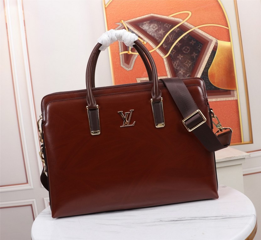 Top quality original single] 2022 classic LV combination lock briefcase European original imported cowhide sketched iconic lines, using imported equipment, fashionable trend, counter quality, more front zipper pockets an