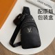 LV [Distribution of the original box].   new men's chest bag tide brand   the most trendy and hottest models Imported original cowhide, feel first-class   workmanship is very exquisite   show fashion and trend, presentin