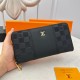 [Original] LV Louis Vuitton [Model] 6660698 Small Wallet [Size] 19-10-2.5cm [Color] Black High-end quality (original authentic) [Material] LV Louis Vuitton Counter OEM Classics Original Imported   Cowhide Authentic Impor