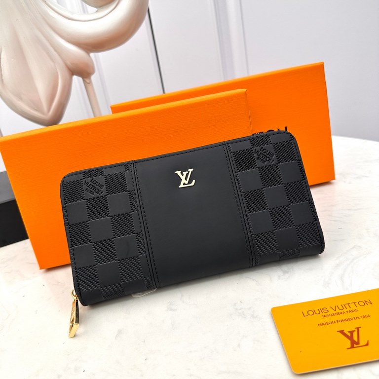 [Original] LV Louis Vuitton [Model] 6660698 Small Wallet [Size] 19-10-2.5cm [Color] Black High-end quality (original authentic) [Material] LV Louis Vuitton Counter OEM Classics Original Imported   Cowhide Authentic Impor