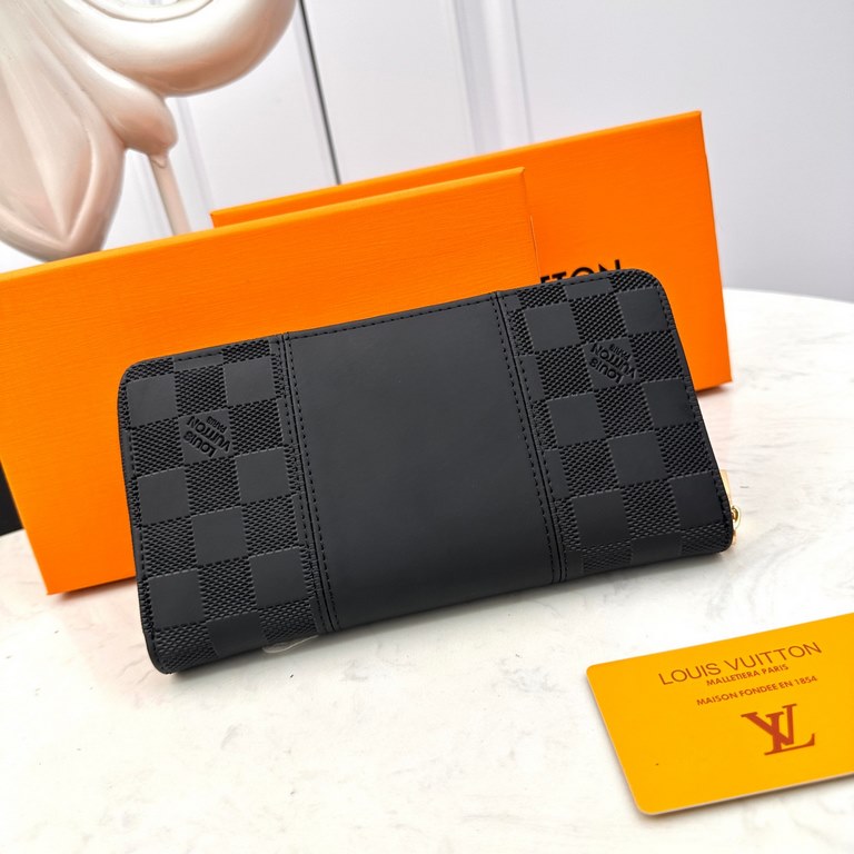 [Original] LV Louis Vuitton [Model] 6660698 Small Wallet [Size] 19-10-2.5cm [Color] Black High-end quality (original authentic) [Material] LV Louis Vuitton Counter OEM Classics Original Imported   Cowhide Authentic Impor