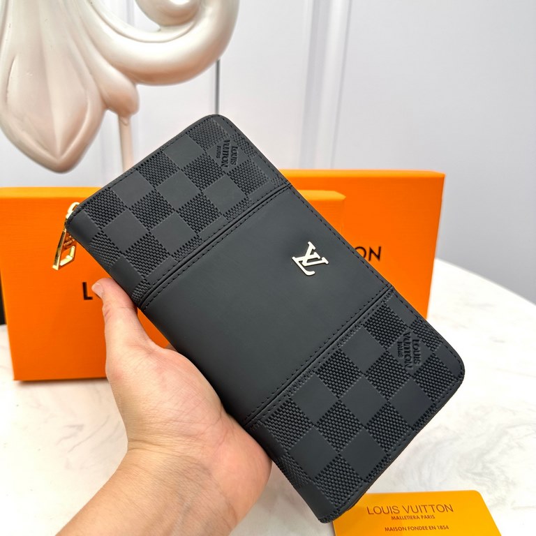 [Original] LV Louis Vuitton [Model] 6660698 Small Wallet [Size] 19-10-2.5cm [Color] Black High-end quality (original authentic) [Material] LV Louis Vuitton Counter OEM Classics Original Imported   Cowhide Authentic Impor