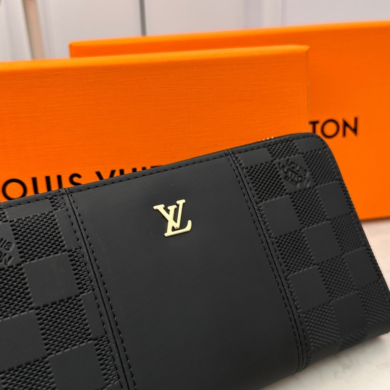 [Original] LV Louis Vuitton [Model] 6660698 Small Wallet [Size] 19-10-2.5cm [Color] Black High-end quality (original authentic) [Material] LV Louis Vuitton Counter OEM Classics Original Imported   Cowhide Authentic Impor