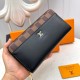 () [Original] LV Louis Vuitton  [Model] 666080 Small Wallet [Size] 19-10-2.5cm [Color] Black High-end quality (original authentic) [Material] Louis Vuitton Counter OEM Classic  Original imported   cowhide  Authentic impo