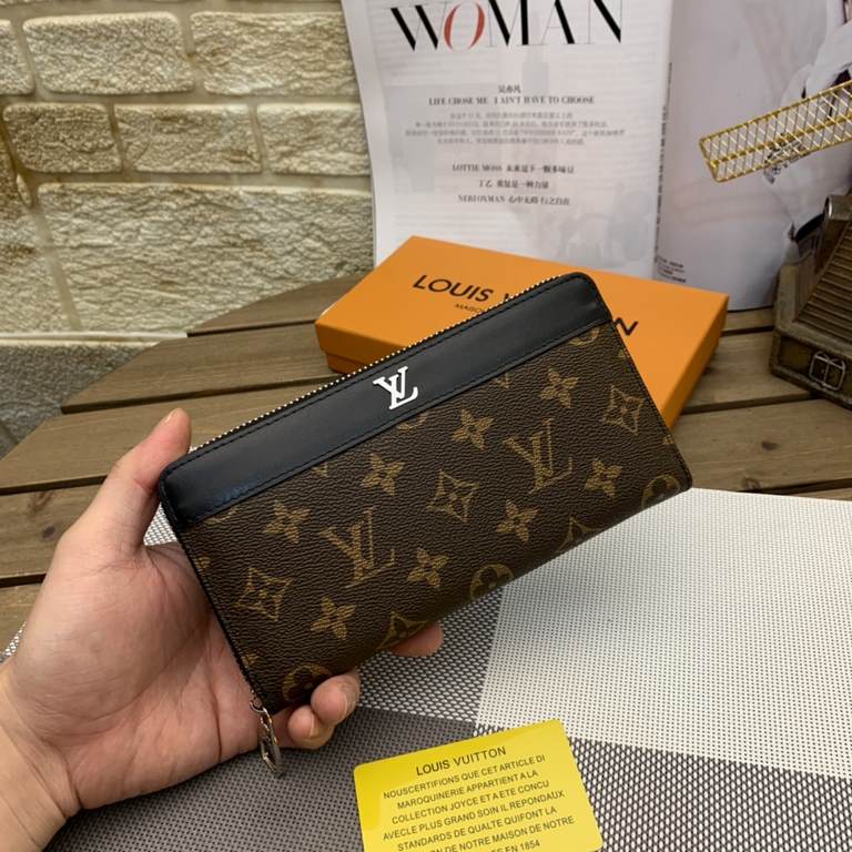 () [Original single] LV Louis Vuitton  [Model] 666064 small wallet [Size] 19-10-2.5cm [Color] old flowers high-end quality (original single authentic) [Material] LV Louis Vuitton counter purchases classic  original impor