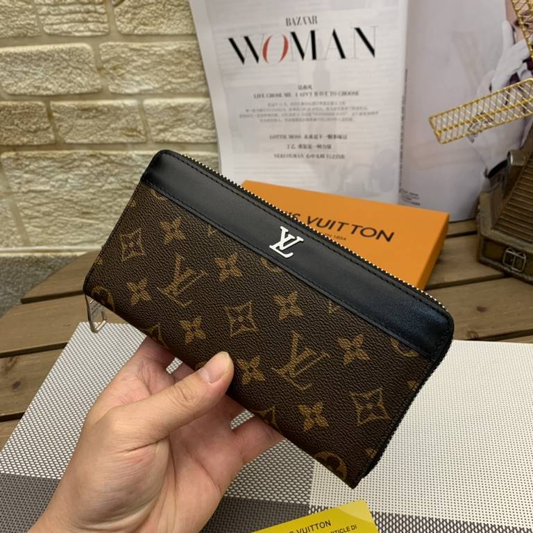 () [Original single] LV Louis Vuitton  [Model] 666064 small wallet [Size] 19-10-2.5cm [Color] old flowers high-end quality (original single authentic) [Material] LV Louis Vuitton counter purchases classic  original impor