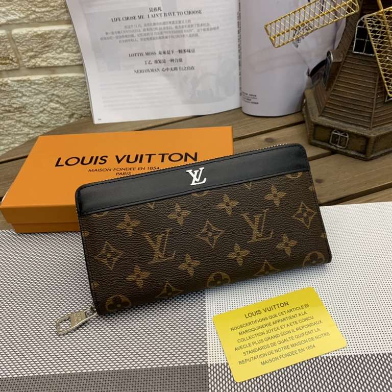 () [Original single] LV Louis Vuitton  [Model] 666064 small wallet [Size] 19-10-2.5cm [Color] old flowers high-end quality (original single authentic) [Material] LV Louis Vuitton counter purchases classic  original impor