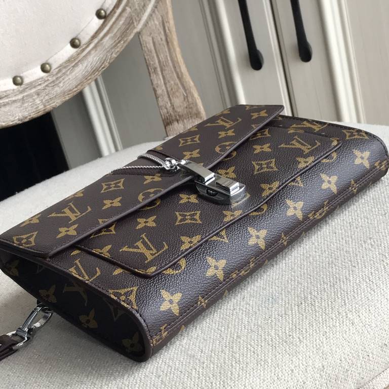 The top counter rat ruthless goods 2022 latest style LV combination lock clutch bag fire models a large number of shipments, clamoring counter goods  top original single goods  paper talking about bragging rights we will