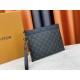 M81848 M81569 M82079 Exclusive! From Louis Vuitton's late 2022 Room with a View collection, the To-Go clutch is a poetic sunrise on Monogram Eclipse canvas, with floating clouds spelling out the LV logo and a vision of a