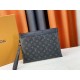 M81848 M81569 M82079 Exclusive! From Louis Vuitton's late 2022 Room with a View collection, the To-Go clutch is a poetic sunrise on Monogram Eclipse canvas, with floating clouds spelling out the LV logo and a vision of a