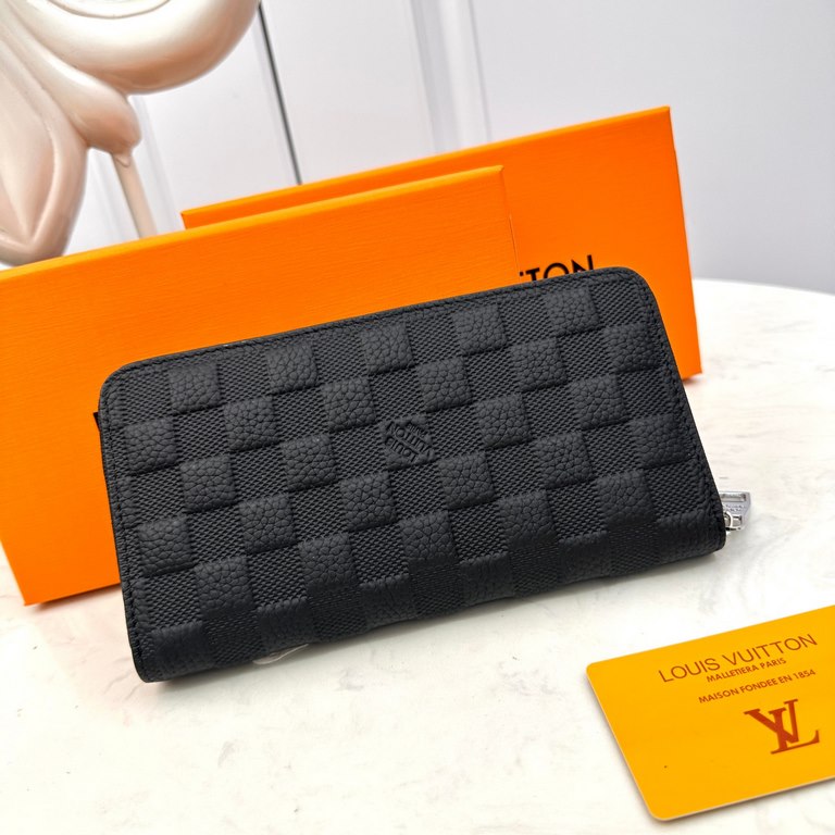 [Original] LV Louis Vuitton [Model] 666069 Small Wallet [Size] 19-10-2.5cm [Color] Black High-end quality (original authentic) [Material] LV Louis Vuitton Counter OEM Classic Original Imported   Cowhide Authentic Importe