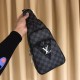 So many people looking at the bag!  LV is not good to sell turn the picture know. Newest 2020 Launched Men's Chest Bag, Selected Leather - High-grade Imported Cowhide Leather, Imported Lining Design  Uniform alignment [B