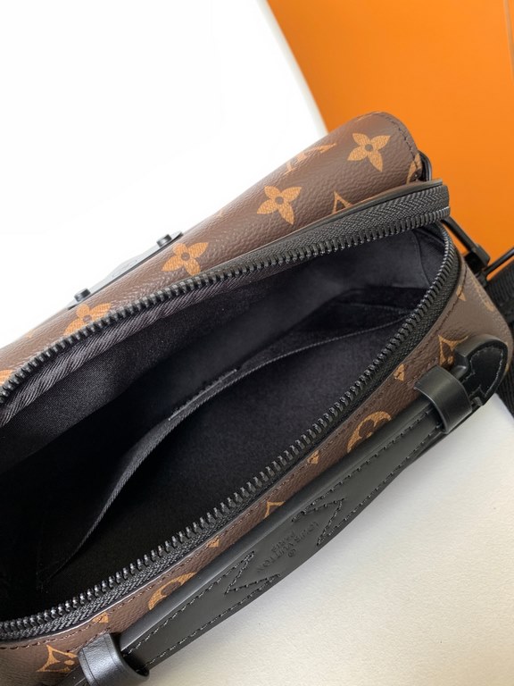 Top quality original and exclusive This S Lock messenger bag M58489 embossed M45806 black M45836 blue M46243 purple M46246 green is made of Monogram Macassar canvas and features a new closure inspired by Georges Vuitton'