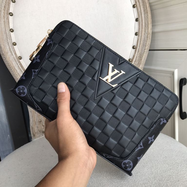 Top counter rat ruthless goods 2022 latest style LV men's combination lock clutch bag fire models a large number of shipments to pull, clamoring counter goods  top original single goods  paper talking about bragging righ