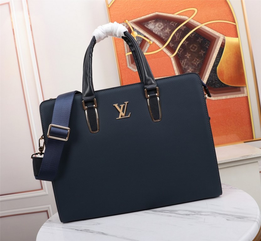 【Top Original Quality】 2022 Newest LV Briefcase The original European imported cowhide sketches the iconic lines, made with imported equipment, fashionable and trendy, counter quality, more zipper pockets and internal pa