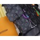 [LV 9048 duffel bag]     doll  embroidered Christopher small duffel bag in Damier Graphite canvas. Printed with the brand's logo in colorful interwoven letters. Menswear Artistic Director Virgil Abloh's new colorful inte