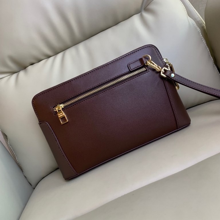 Top counter rats high-end goods 2023 latest hot models LV double zipper password lock imported head layer cowhide clutch bag hot models a large number of shipments, clamoring counter goods   top original single goods   p