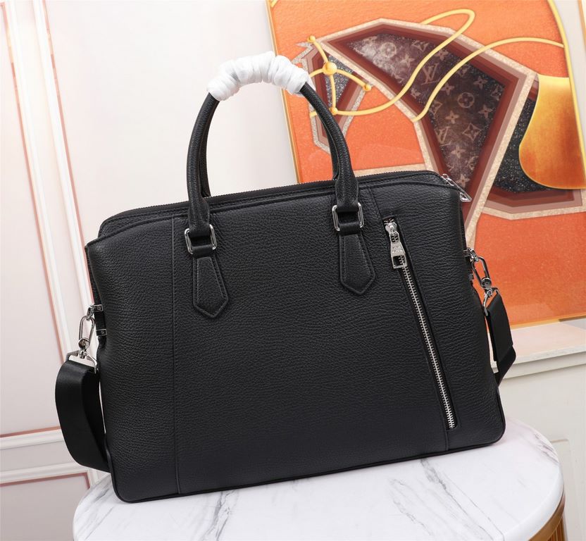 【Top Original Quality】 2022 Newest LV Briefcase The original European imported cowhide sketches the iconic lines, made with imported equipment, fashionable and trendy, counter quality, more zipper pockets and internal pa