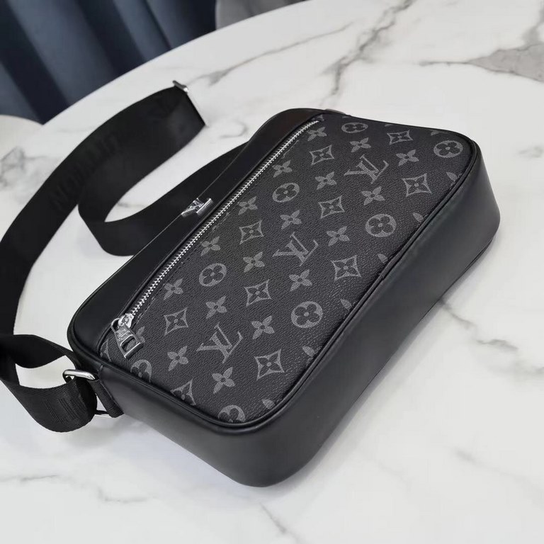 Counter genuine available [top original quality LV men's crossbody bagSize 27-19-7cmOriginal factory production, must be fine   Heavy gold playing version of the replica   Original head layer calfskin replica   Leather i