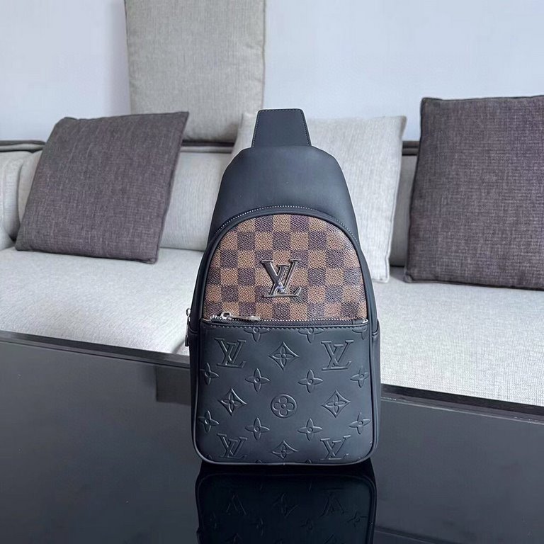 Exclusive  [Original Goods] LV Chest BagModel 2888Size 18-31-5Counter new    Heavy hit replica   original leather replica   leather super soft   oversized capacity   customized counter original hardware  smooth zipper   