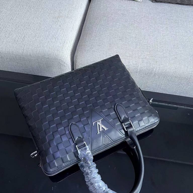 Exclusive  [Original Goods] LV Handheld BriefcaseModel 28052-5Size 39-28-7Counter new    Heavy hit replica   original leather replica   leather super soft   super large capacity   customized counter original hardware  sm