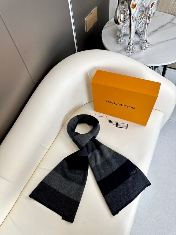 Lv pop-up arrives! Knitted Stripes]  Universal scarf for men and women, low-key color scheme more enjoyable fashion high-end, 100% knitted cashmere classic stripes knitted   scarf   high cutting-edge products  , fashiona