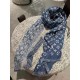 Pricelv2023's newest shawl has a gradient effect that resembles the chic texture of beloved jeans washed over time. The gorgeous silk-wool blend is cut to a generous size for a variety of styling possibilities. The      