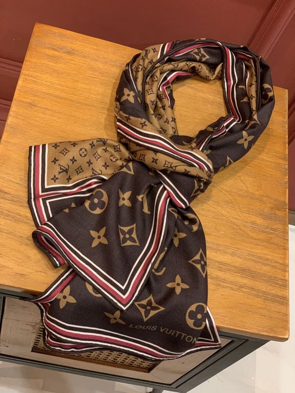 The king of value for money   New on  Specifications 65cm  180cm top herringbone pattern silk cashmere long scarf【Both sides of the same color】 High-end starting pointFashionable to bomb! Pure and simple LV accent! LV th