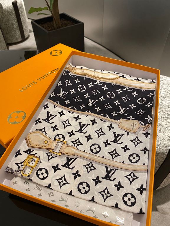 Lv...Chain flower.Lv2023 Counter sale models 9090  16 m top silk square scarf ...... 2 colors in stock... ...must-have items for air-conditioned rooms in spring and fall