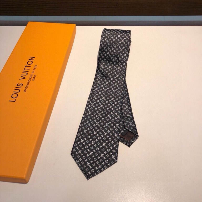 PricePackaging LV old flowers tie Louis Vuitton classic tie   old flowers jacquard design, men's must-have single product super stylish!