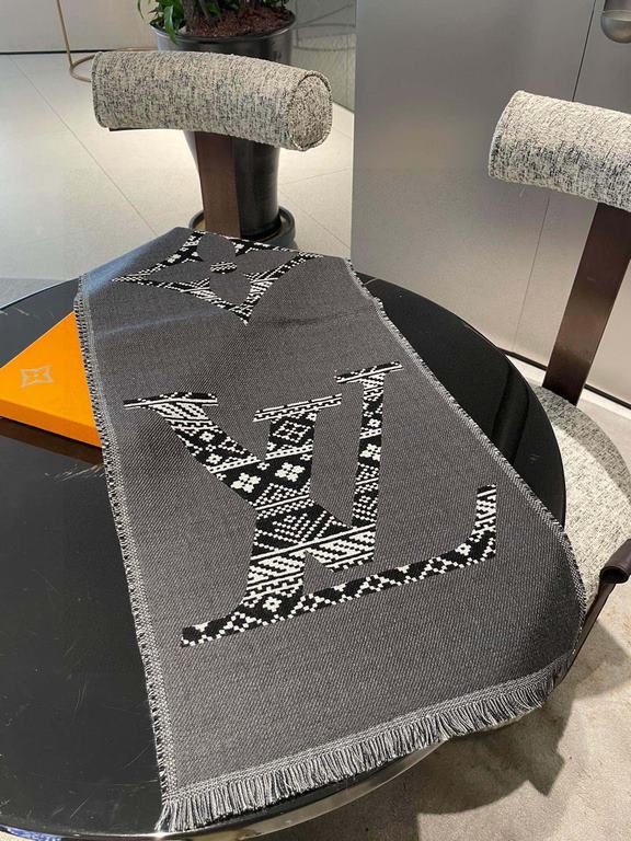 Louis Vuitton LOUIS VUITTONO Counter synchronization, LV fashionable senior high-end wool scarf! Can be formal, can be casual, very fashionable men and women with the same design.LV this weaving method is more difficult,