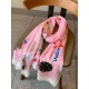 Elegant and noble Baby-like soft touch   synchronized counter [colorful appliqués] cashmere long scarf   clever use of the LV emblem pattern to create an eye-catching and bright look and feel, with a variety of color blo